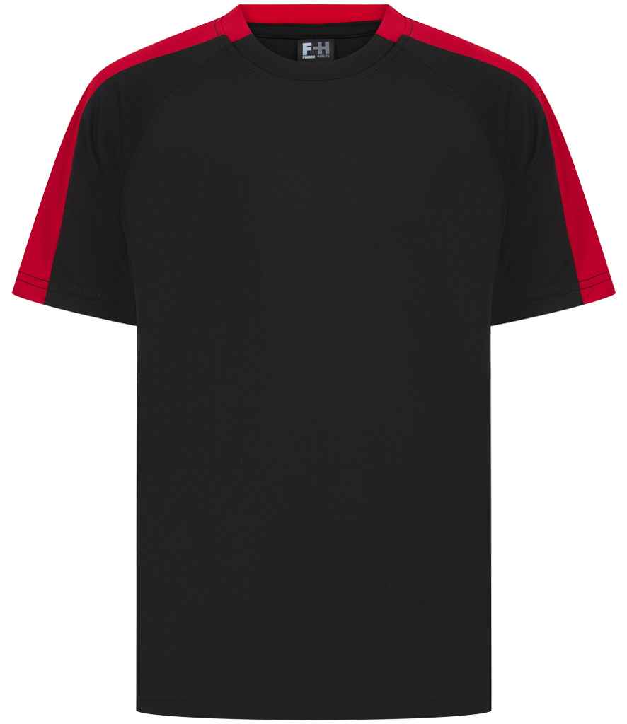 Finden + Hales Kids Team T-Shirt LV292 - Black/Red