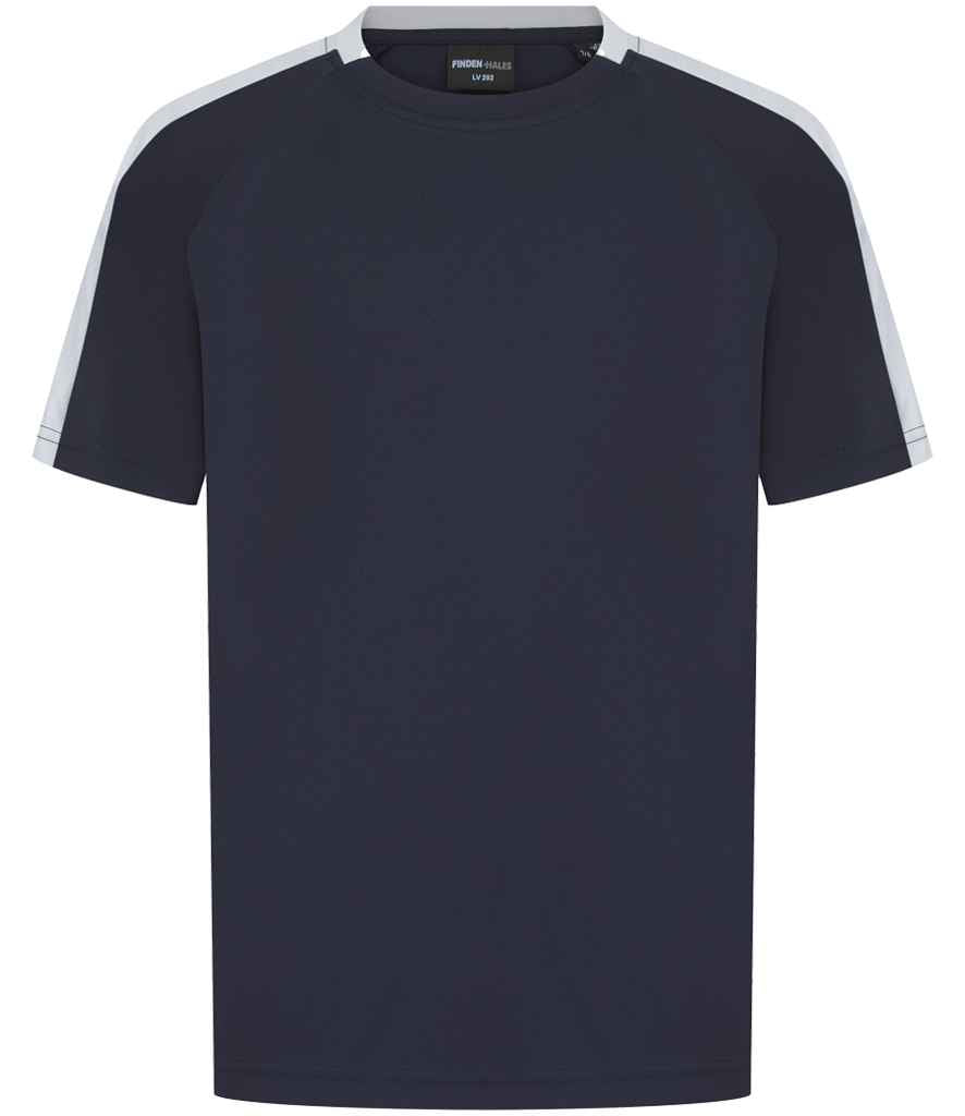 Finden + Hales Kids Team T-Shirt LV292 - Navy/White