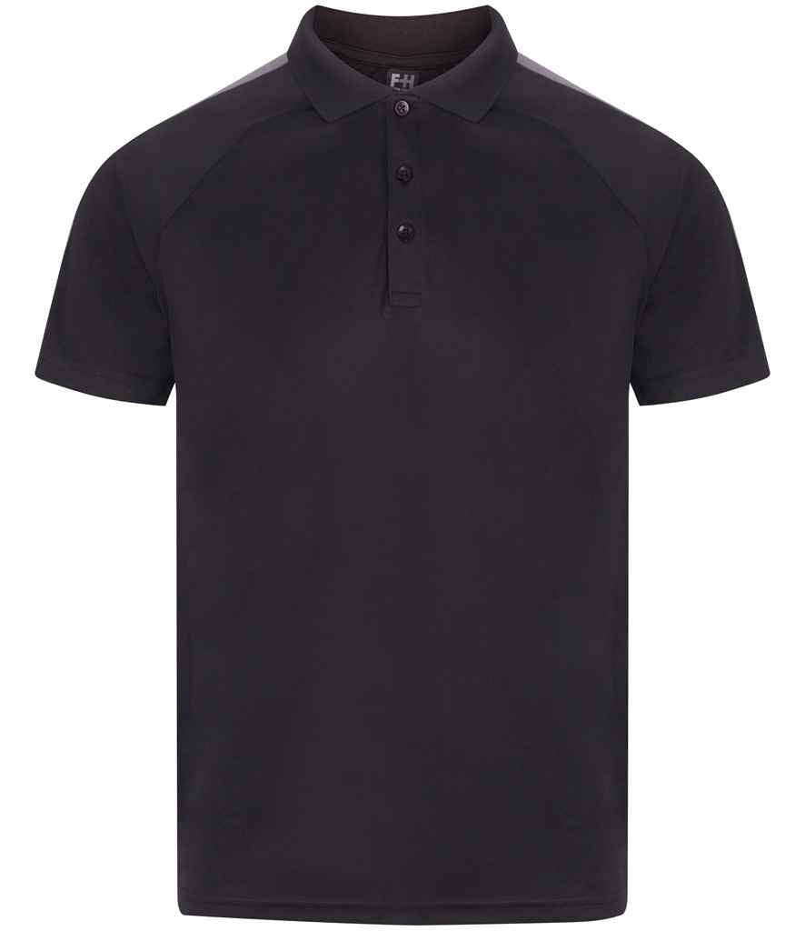 Finden + Hales Kids Team Polo Shirt LV293 - Black/Gunmetal
