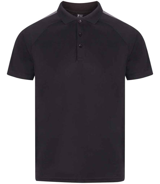 Finden + Hales Kids Team Polo Shirt LV293 - Black/Gunmetal