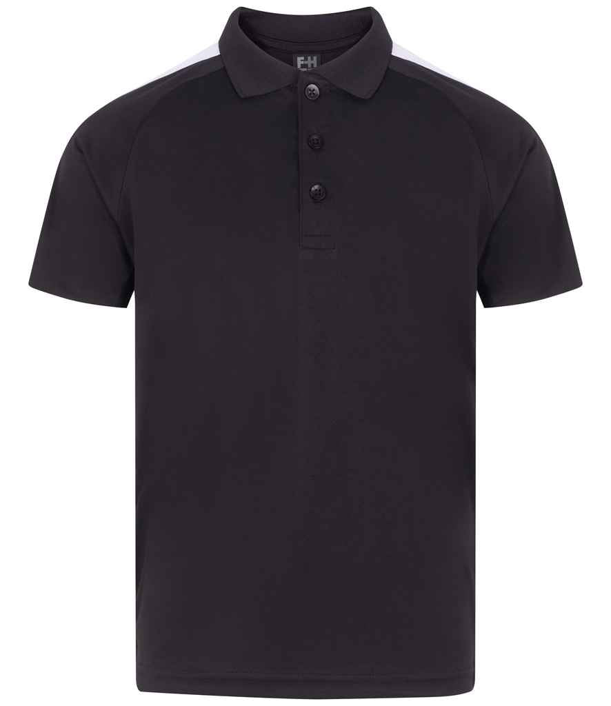 Finden + Hales Kids Team Polo Shirt LV293 - Black/White