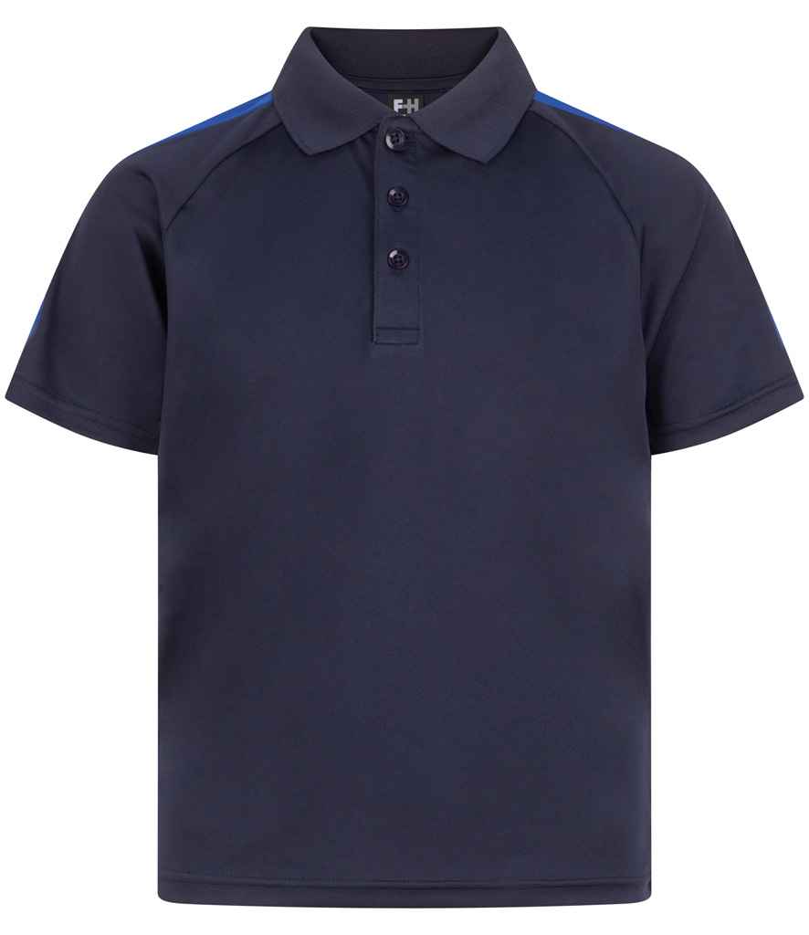 Finden + Hales Kids Team Polo Shirt LV293 - Navy/Royal Blue