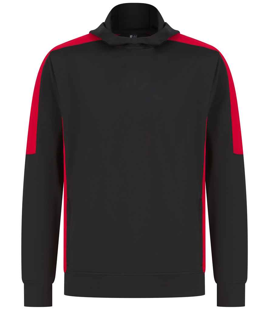Finden + Hales Unisex Team Hoodie LV341 - Black/Red