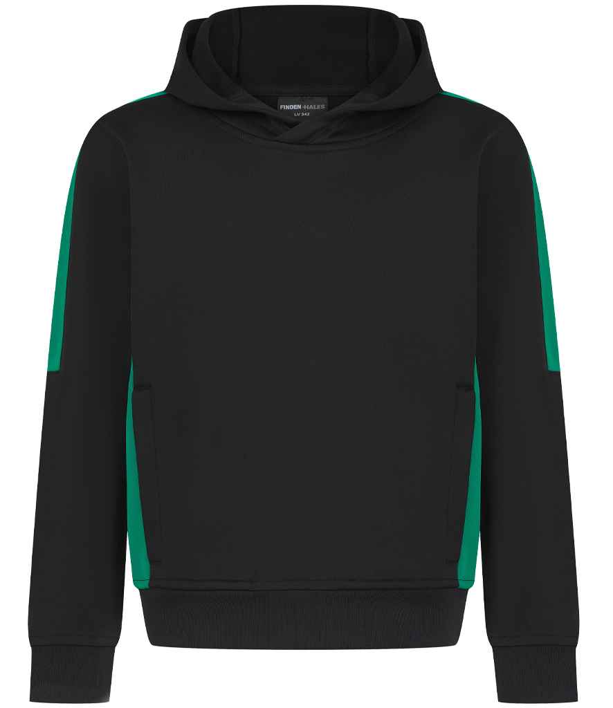Finden + Hales Kids Team Hoodie LV342 - Black/Emerald