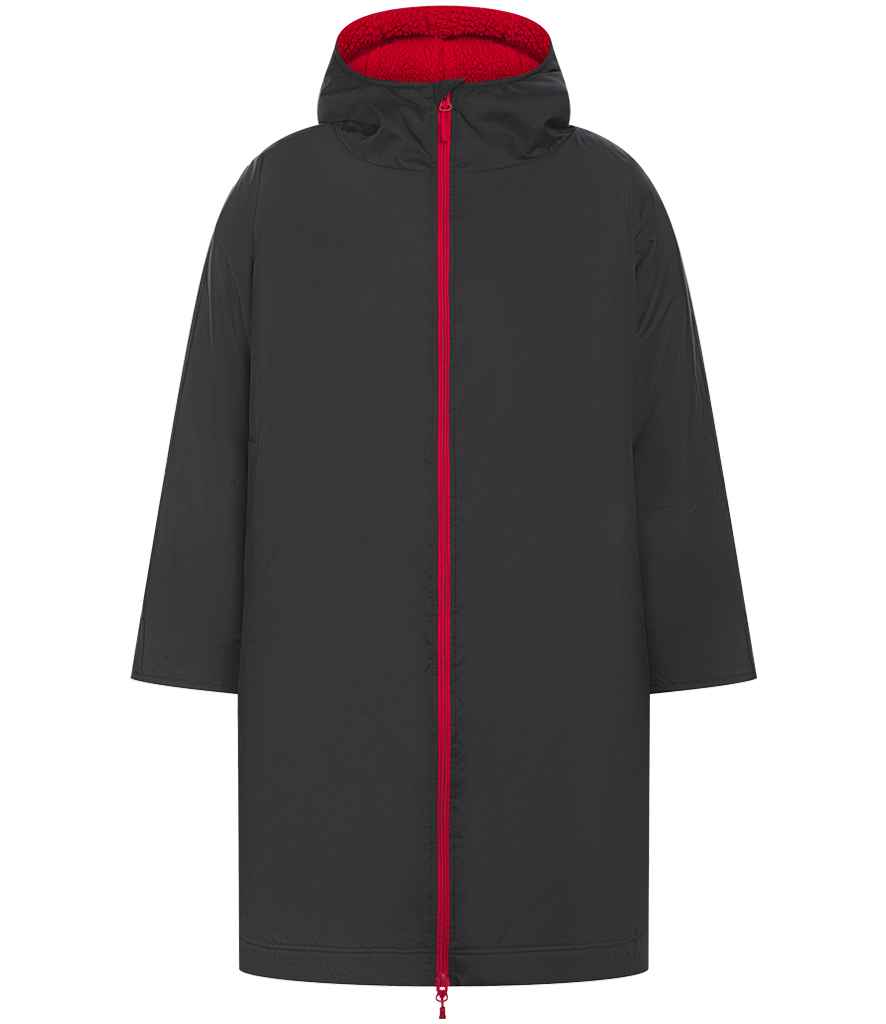 Finden + Hales Adults All Weather Robe LV690 - Black/Red