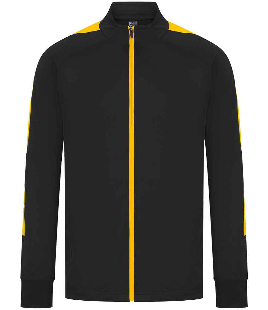 Finden + Hales Knitted Tracksuit Top LV871 - Black/Gold