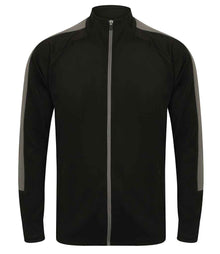 Finden + Hales Knitted Tracksuit Top LV871 - Black/Gunmetal