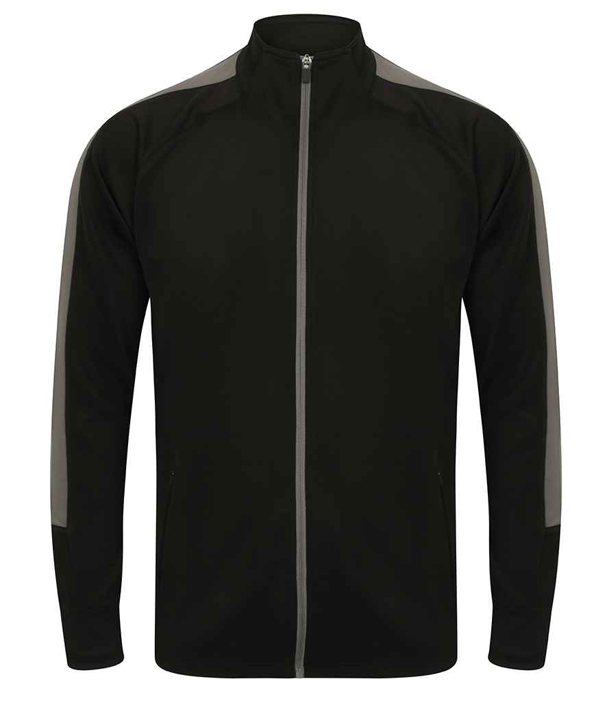 Finden + Hales Knitted Tracksuit Top LV871 - Black/Gunmetal