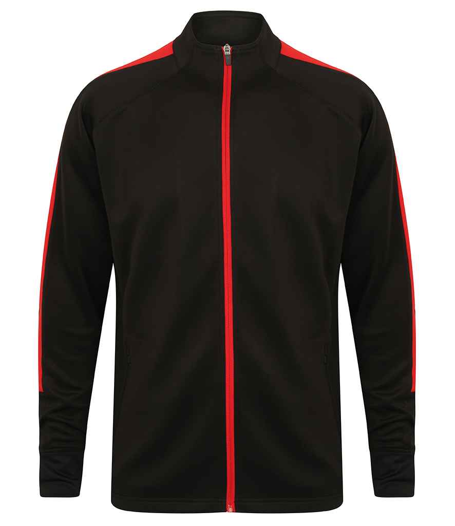 Finden + Hales Knitted Tracksuit Top LV871 - Black/Red