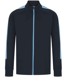 Finden + Hales Knitted Tracksuit Top LV871 - Navy/Sky blue