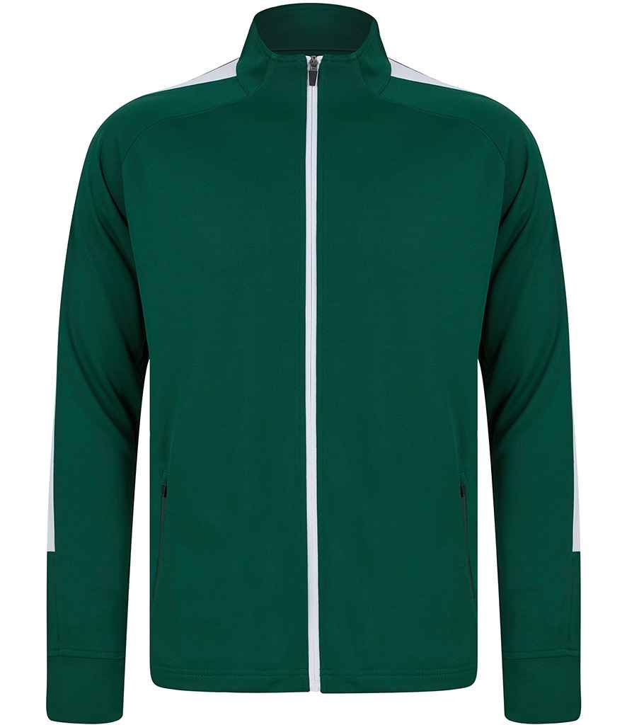 Finden + Hales Kids Knitted Tracksuit Top LV873 - Bottle Green/White