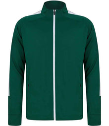 Finden + Hales Kids Knitted Tracksuit Top LV873 - Bottle Green/White