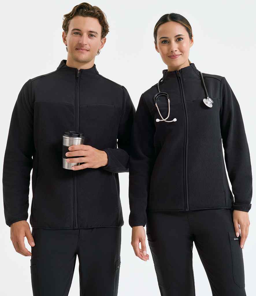 Onna Ladies Agility Panelled Fleece Jacket NN802 - Black - model view