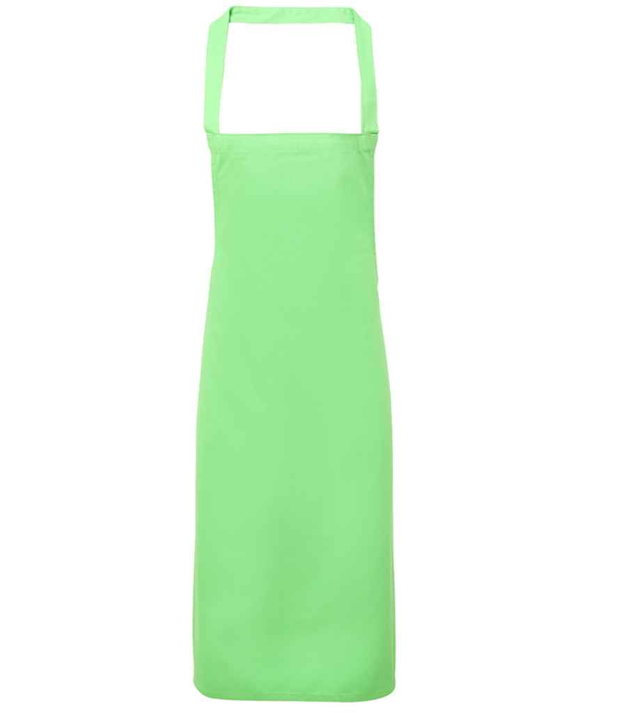 Premier Organic Cotton Bib Apron PR102 - Apple Green