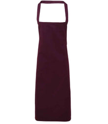 Premier Organic Cotton Bib Apron PR102 - Aubergine