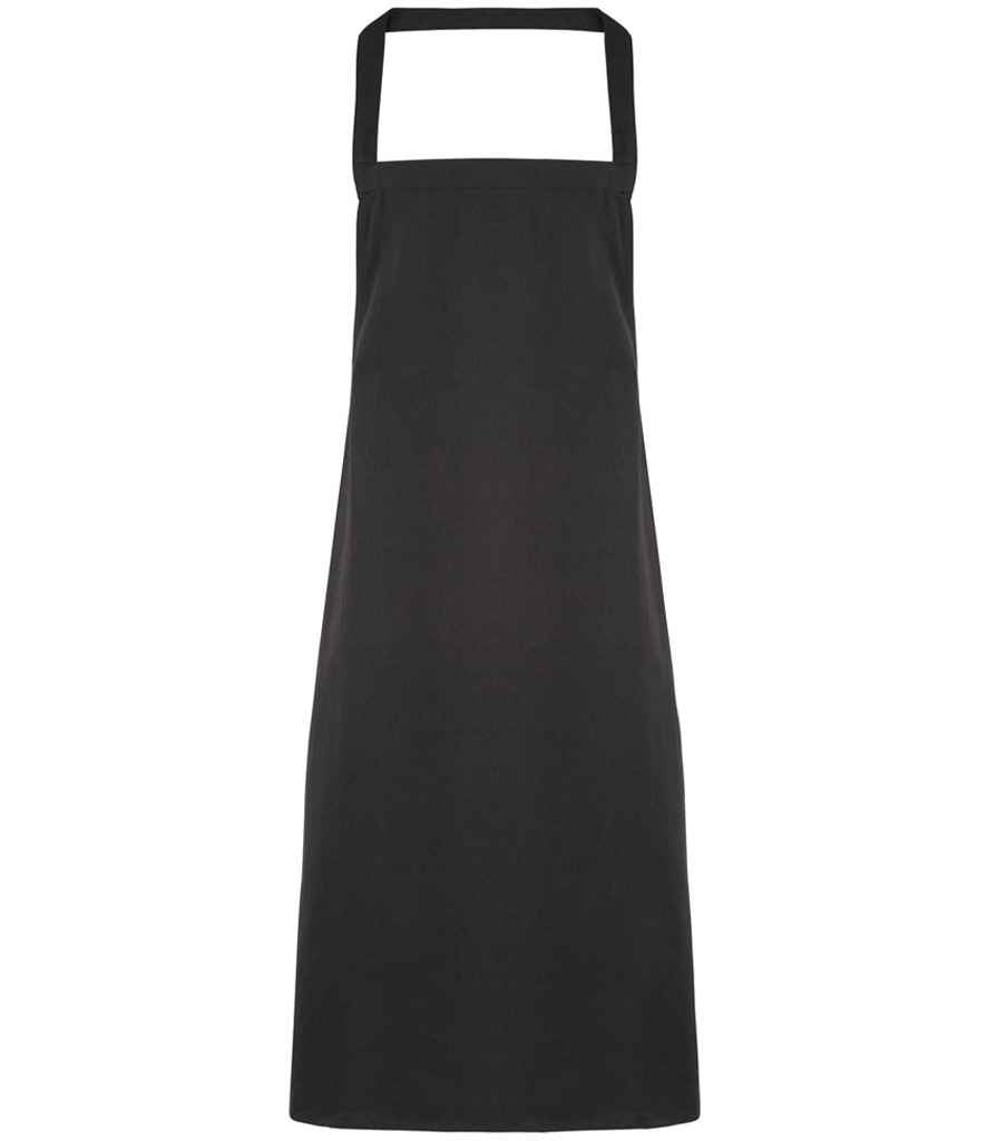 Premier Organic Cotton Bib Apron PR102 - Black