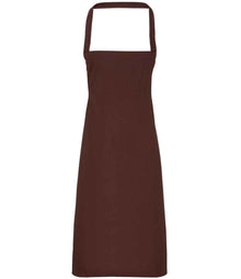 Premier Organic Cotton Bib Apron PR102 - Brown