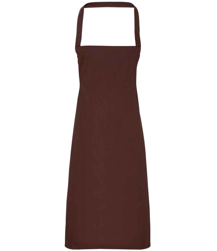Premier Organic Cotton Bib Apron PR102 - Brown