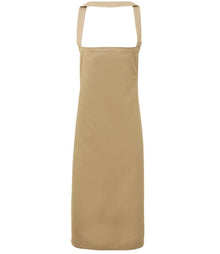Premier Organic Cotton Bib Apron PR102 - Khaki