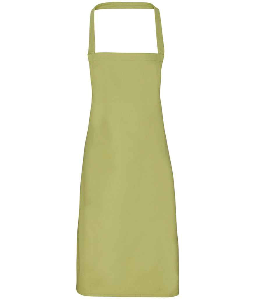 Premier Organic Cotton Bib Apron PR102 - Lime Green