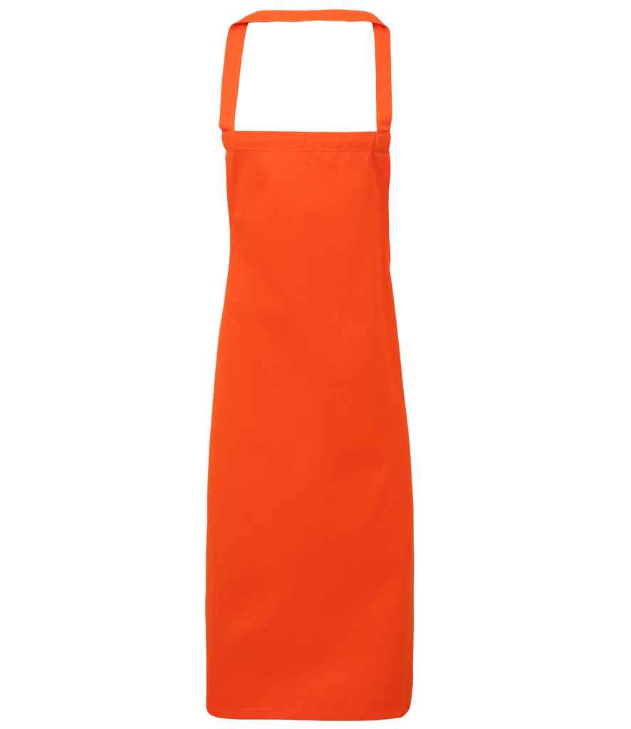 Premier Organic Cotton Bib Apron PR102 - Orange