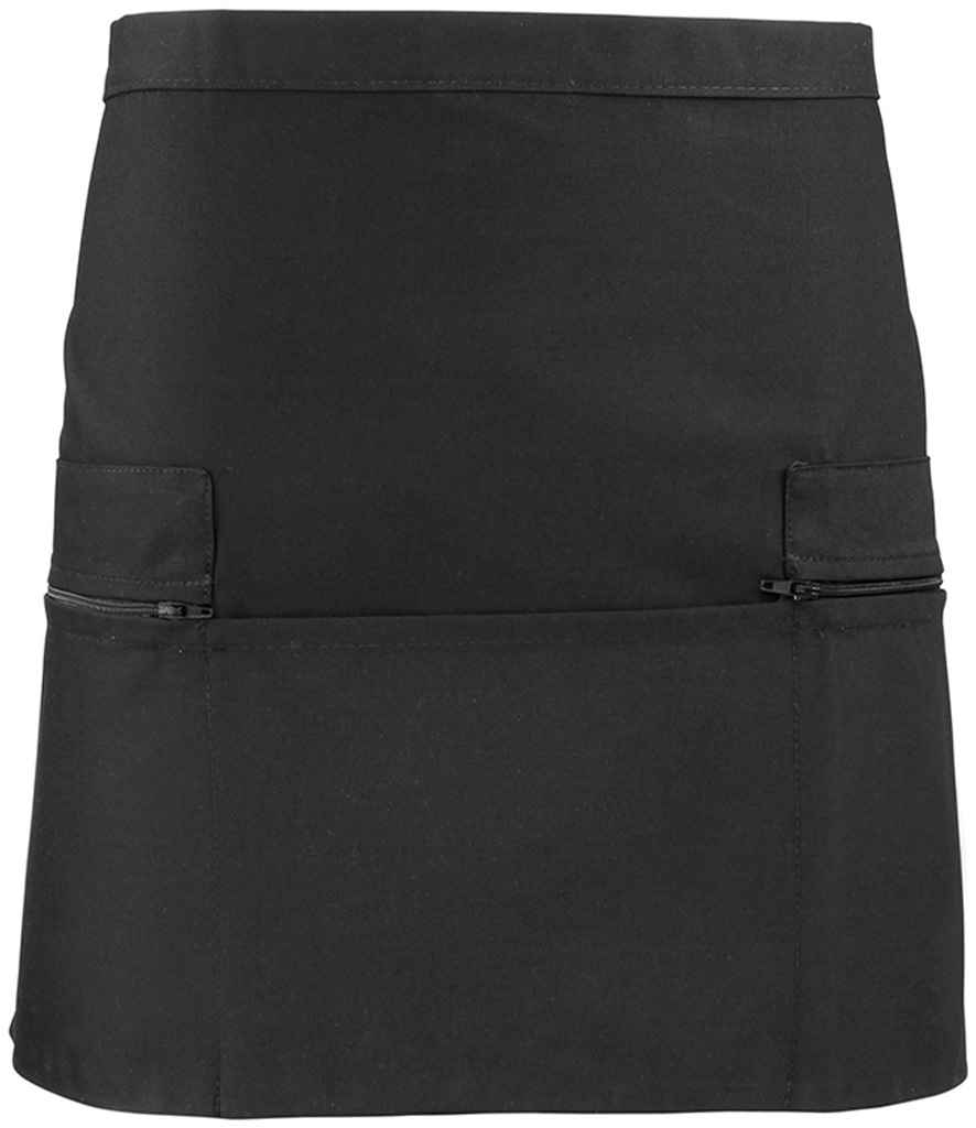 Premier Zip Pocket Waist Apron PR105 - Black