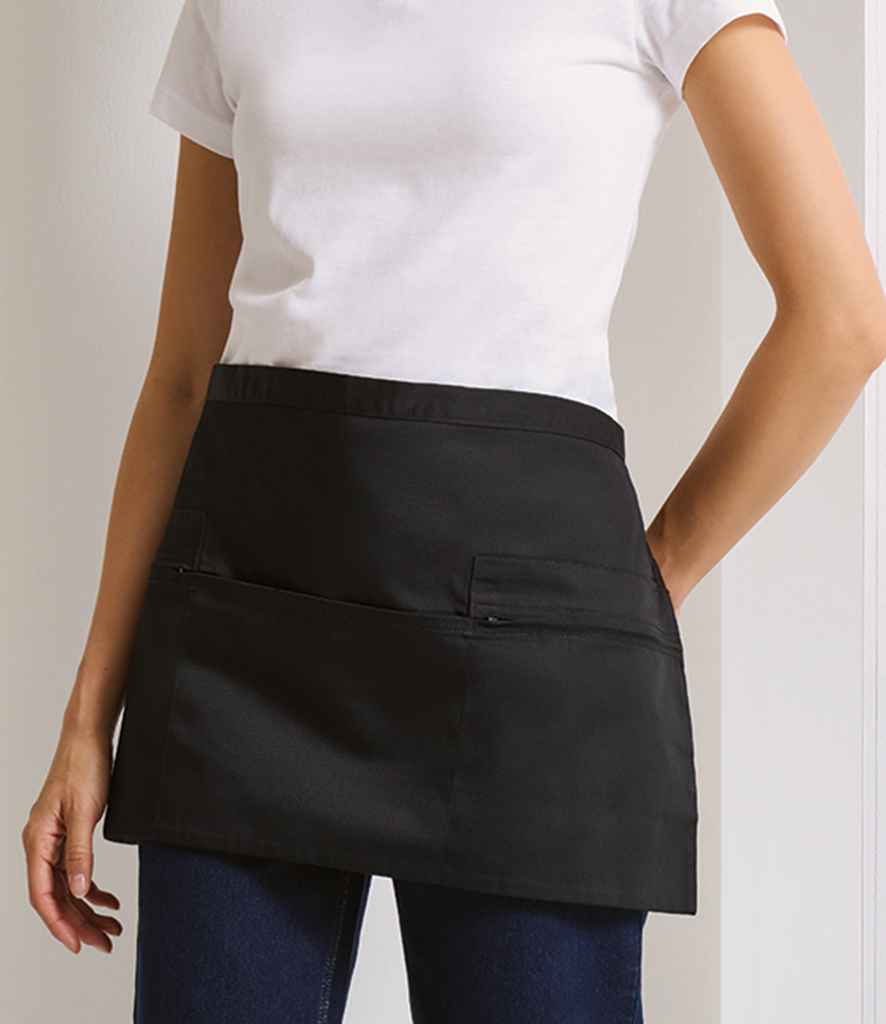 Premier Zip Pocket Waist Apron PR105 - PR105 Black Model