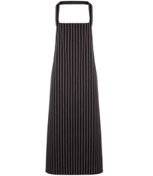Premier Stripe Apron PR110 - Black/Grey