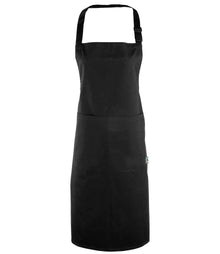 Premier Fairtrade Organic Cotton Bib Apron PR112 - Black