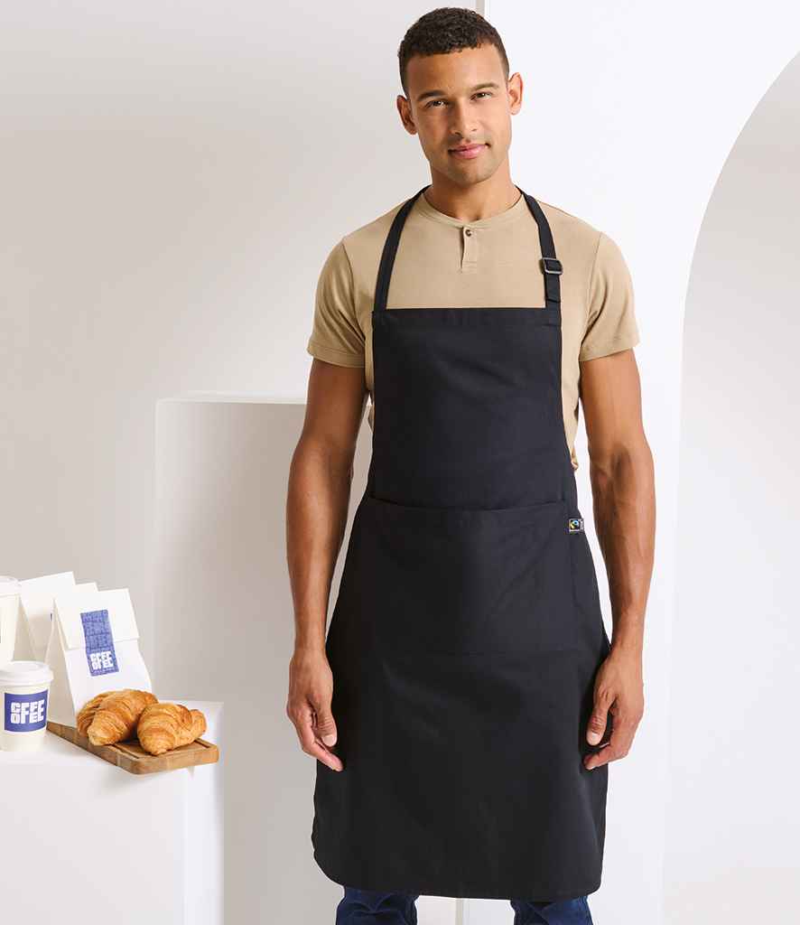 Premier Fairtrade Organic Cotton Bib Apron PR112 - PR112 Black Model
