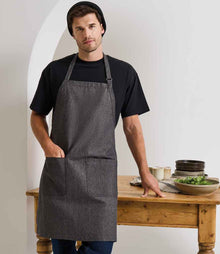 Premier Fairtrade Organic Cotton Denim Bib Apron PR113 - PR113 Black Denim Model