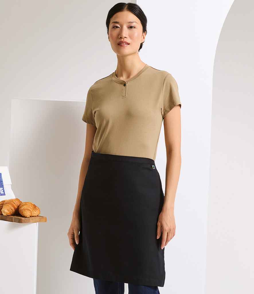 Premier Fairtrade Organic Cotton Waist Apron PR114 - PR114 Black Model