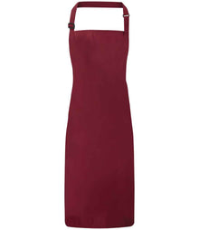 Premier Waterproof Bib Apron PR115 - Burgundy