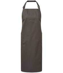 Premier Recycled Polyester and Fairtrade Organic Cotton Bib Apron PR120 - Dark Grey