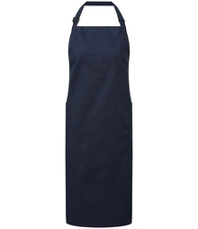 Premier Recycled Polyester and Fairtrade Organic Cotton Bib Apron PR120 - Navy