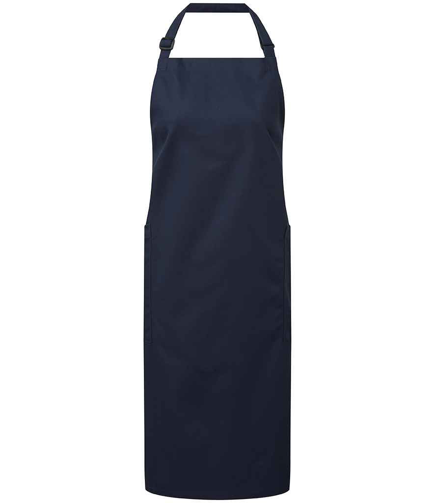 Premier Recycled Polyester and Fairtrade Organic Cotton Bib Apron PR120 - Navy