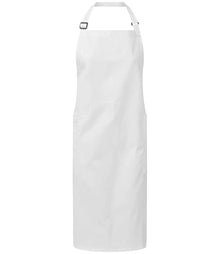 Premier Recycled Polyester and Fairtrade Organic Cotton Bib Apron PR120 - White