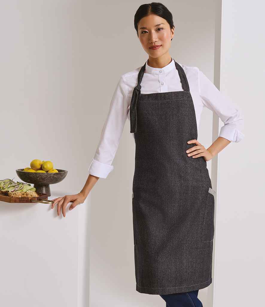 Premier Regenerate Bib Apron PR122 - PR122 Black Denim Model