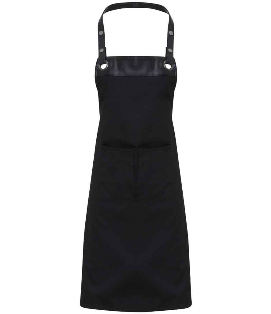 Premier Espresso Bib Apron PR123 - Black/Black