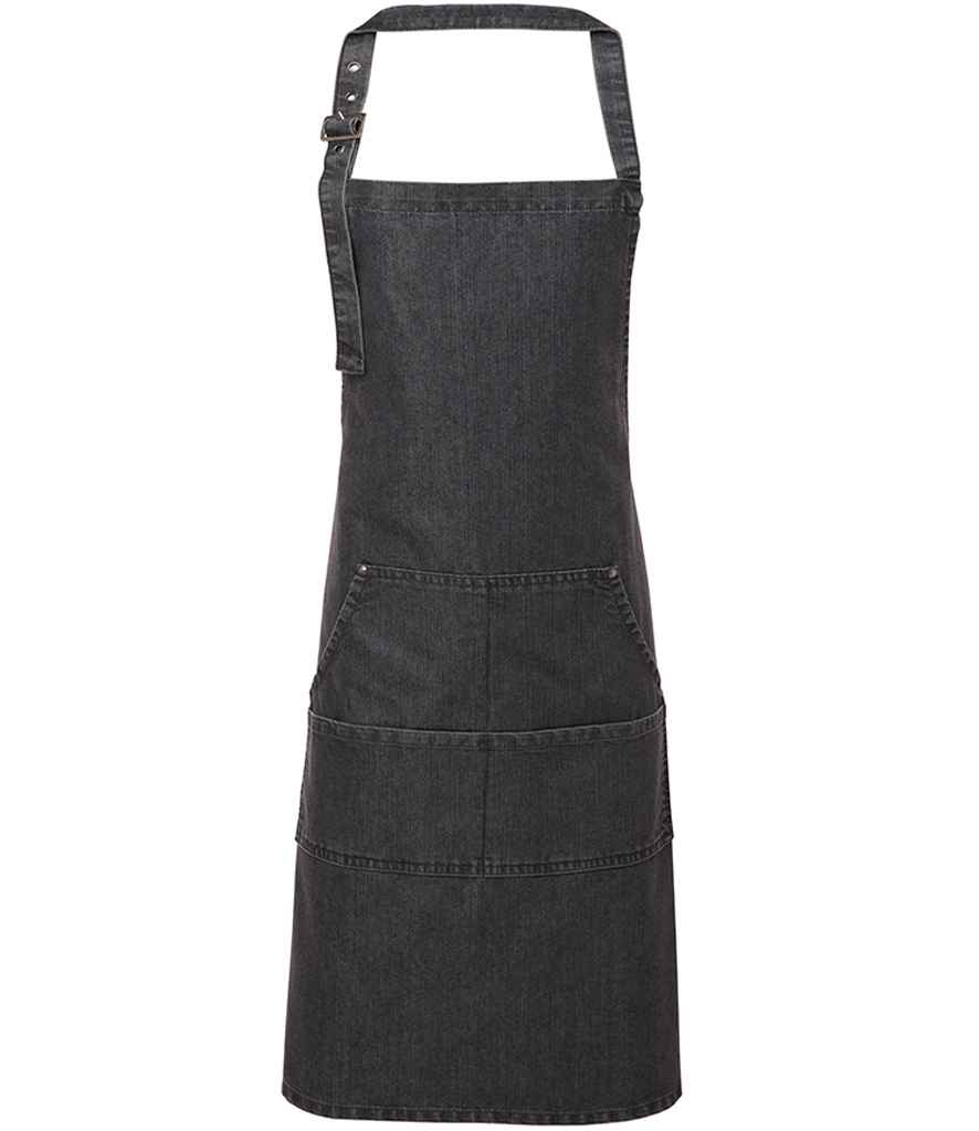 Premier Denim Bib Apron PR126 - Black Denim