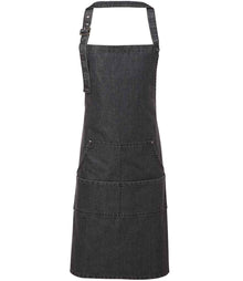 Premier Denim Bib Apron PR126 - Black Denim