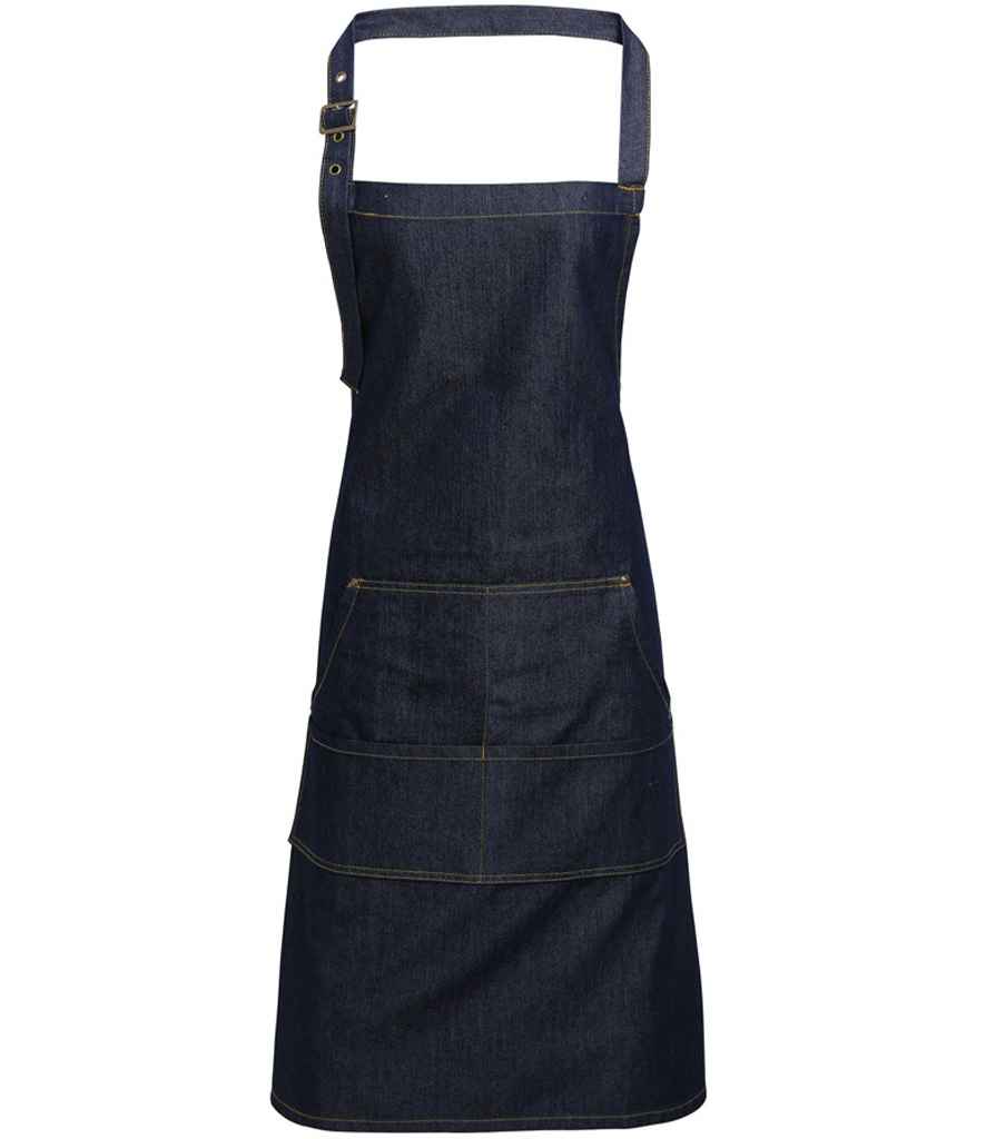 Premier Denim Bib Apron PR126 - Indigo Denim