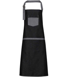 Premier Domain Bib Apron PR127 - Black Denim
