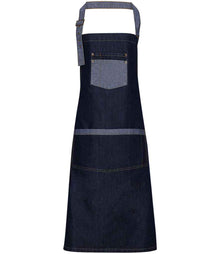 Premier Domain Bib Apron PR127 - Indigo Denim