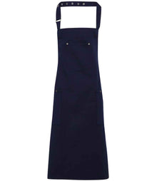 Premier Cotton Chino Bib Apron PR132 - Navy
