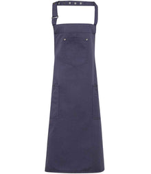 Premier Cotton Chino Bib Apron PR132 - Steel