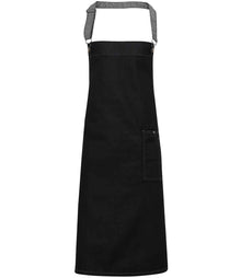 Premier District Bib Apron PR134 - Black Denim