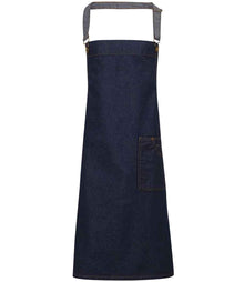 Premier District Bib Apron PR134 - Indigo Denim