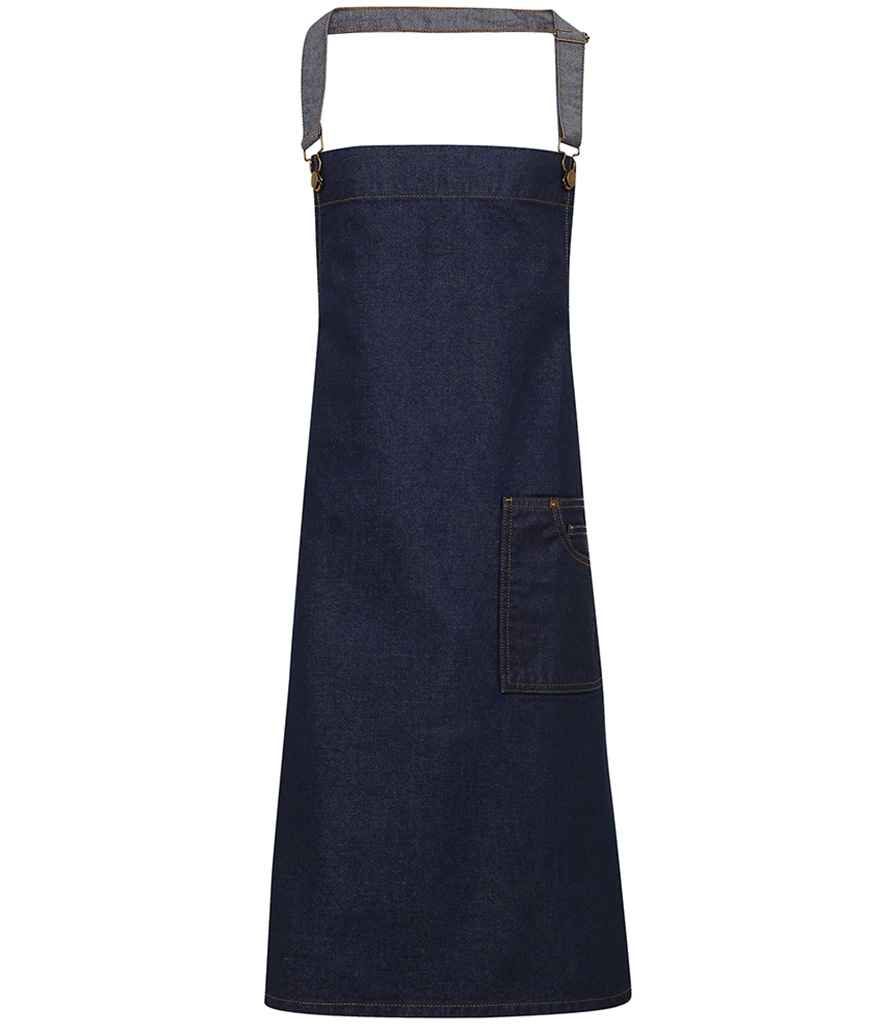 Premier District Bib Apron PR134 - Indigo Denim