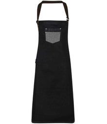 Premier Division Bib Apron PR136 - Black Denim